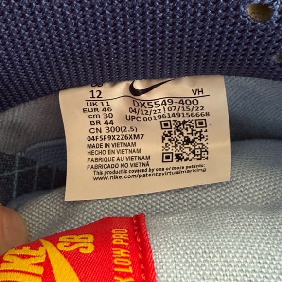 Why So Sad? Nike SB Dunk Low PRM Predatory Bird DX5549-400 Blue Yellow Red Sz 12 main image 9